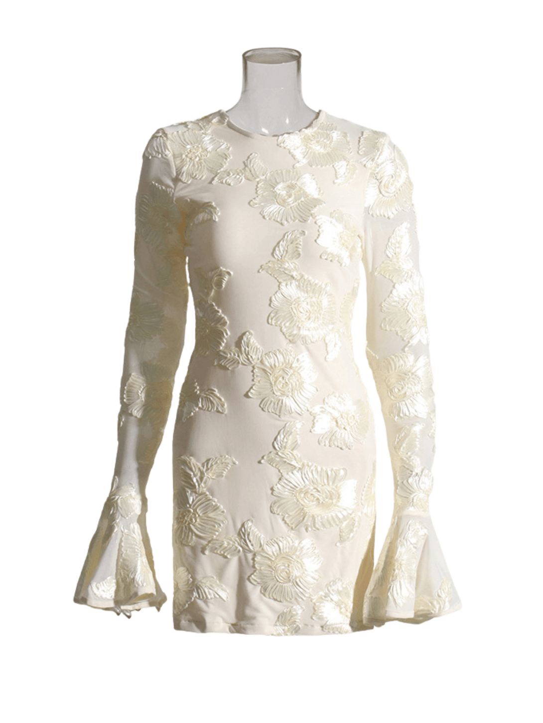 Annabeth Long Sleeve Flower Mini Dress - Mew Mews