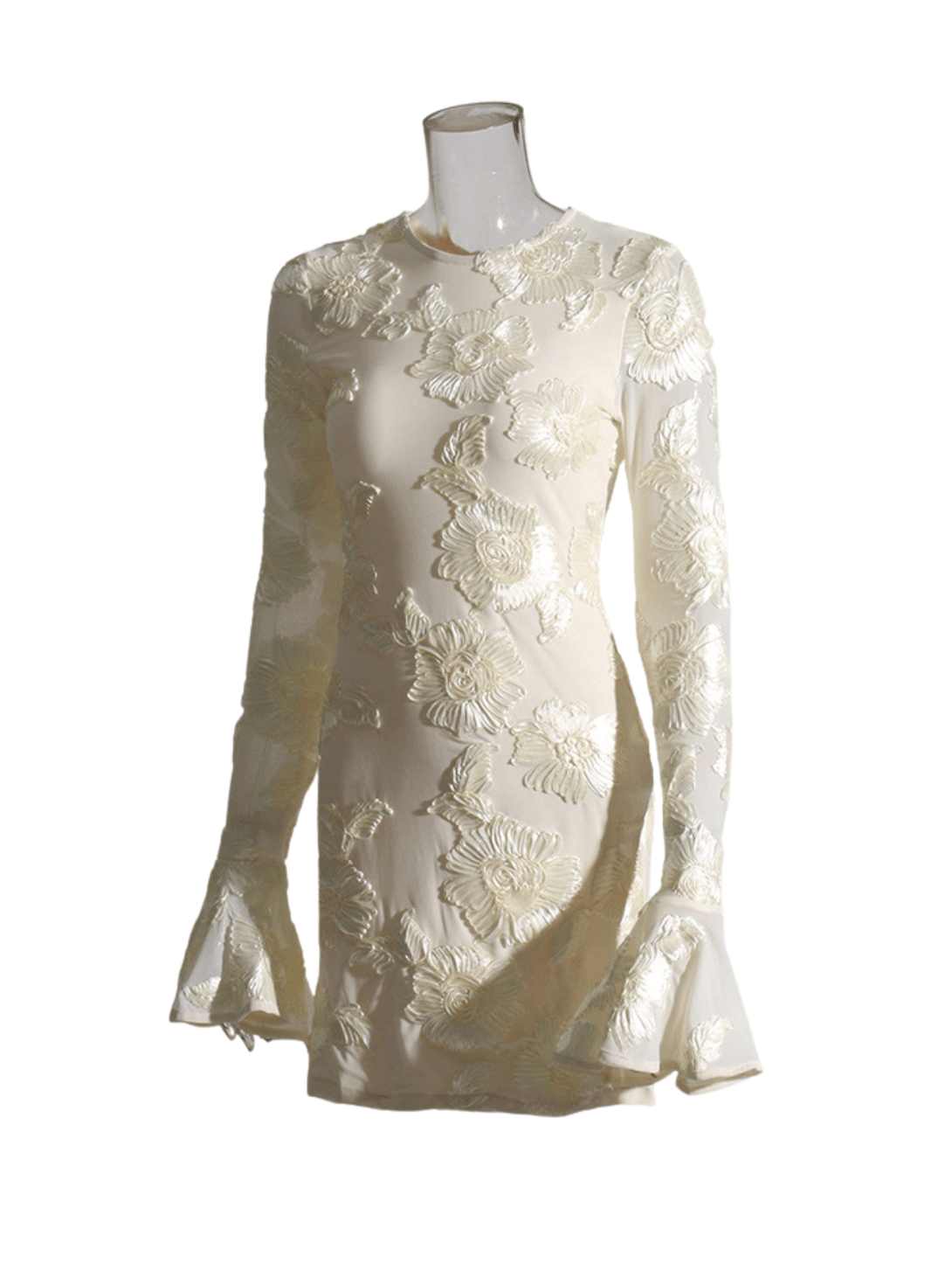 Annabeth Long Sleeve Flower Mini Dress - Mew Mews