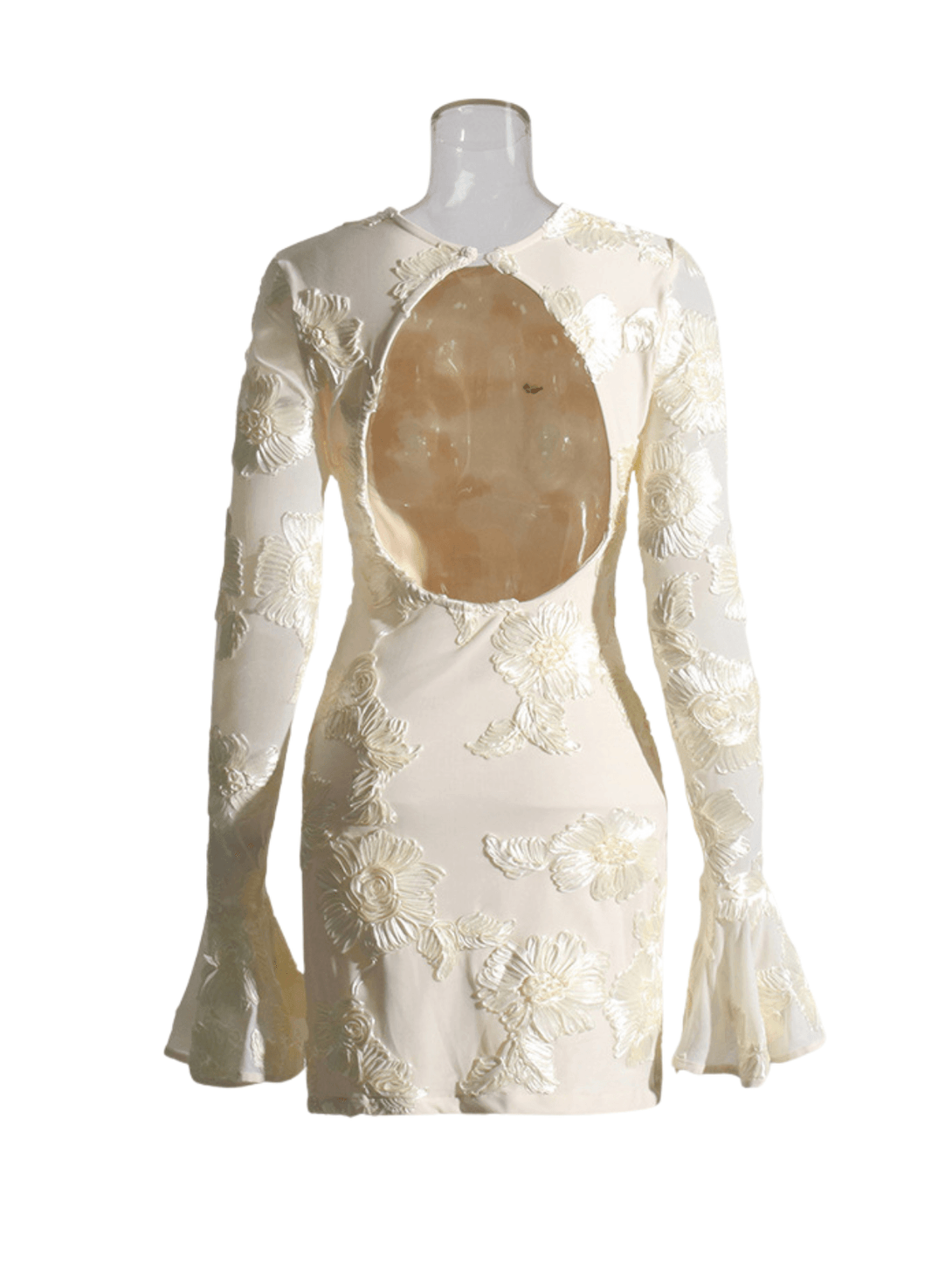 Annabeth Long Sleeve Flower Mini Dress - Mew Mews