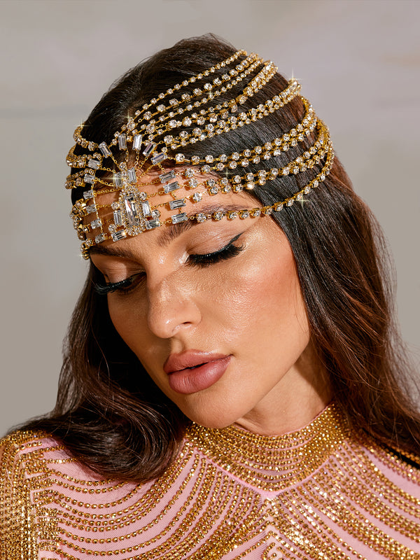 Buber Multi Layered Crystal Headband