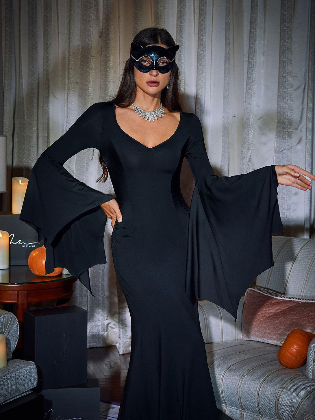 Mavis Bat Wing Sleeve Maxi Sleeve - Mew Mews