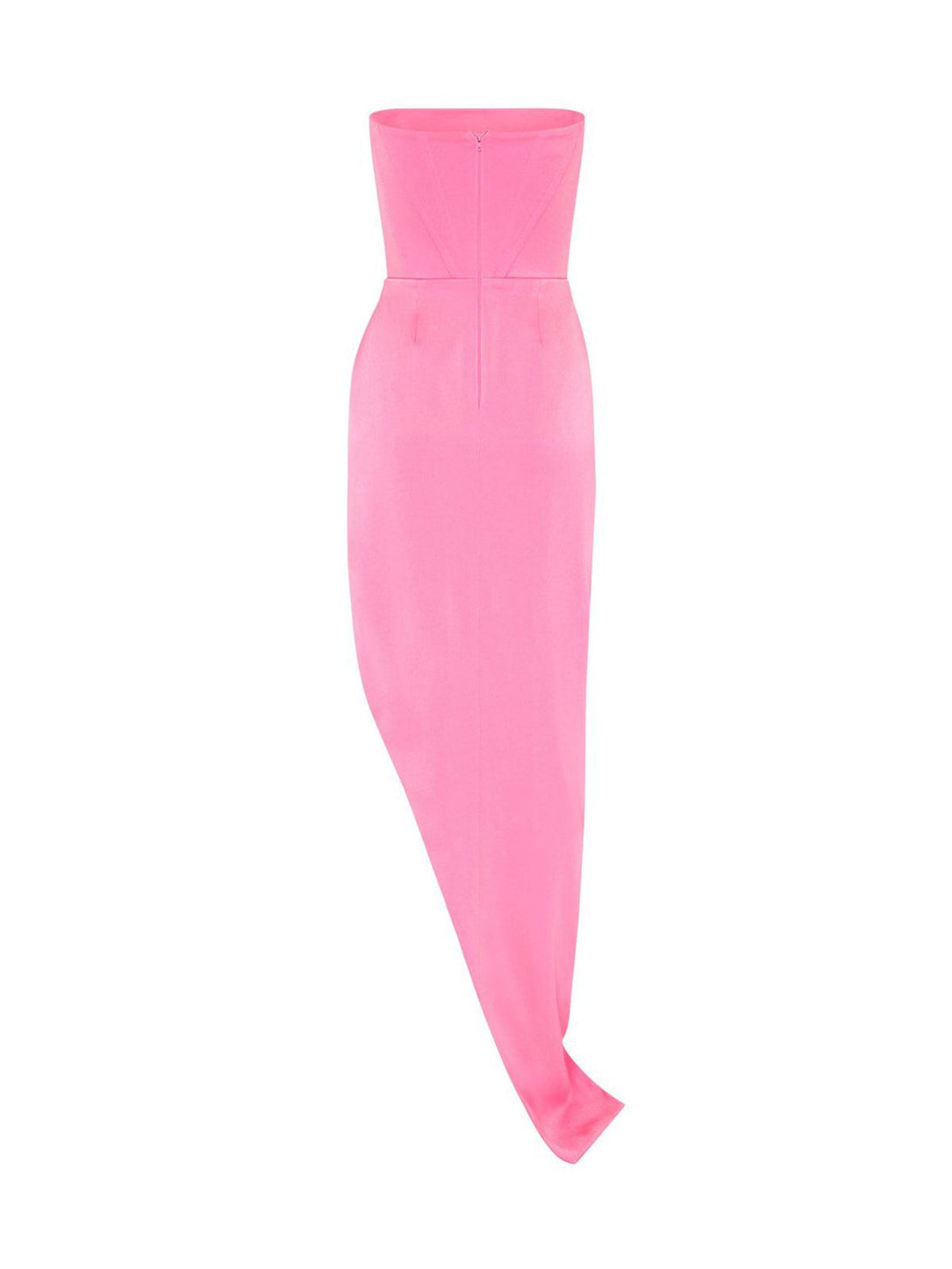 Siena Strapless Corset Split Maxi Dress In Pink - Mew Mews