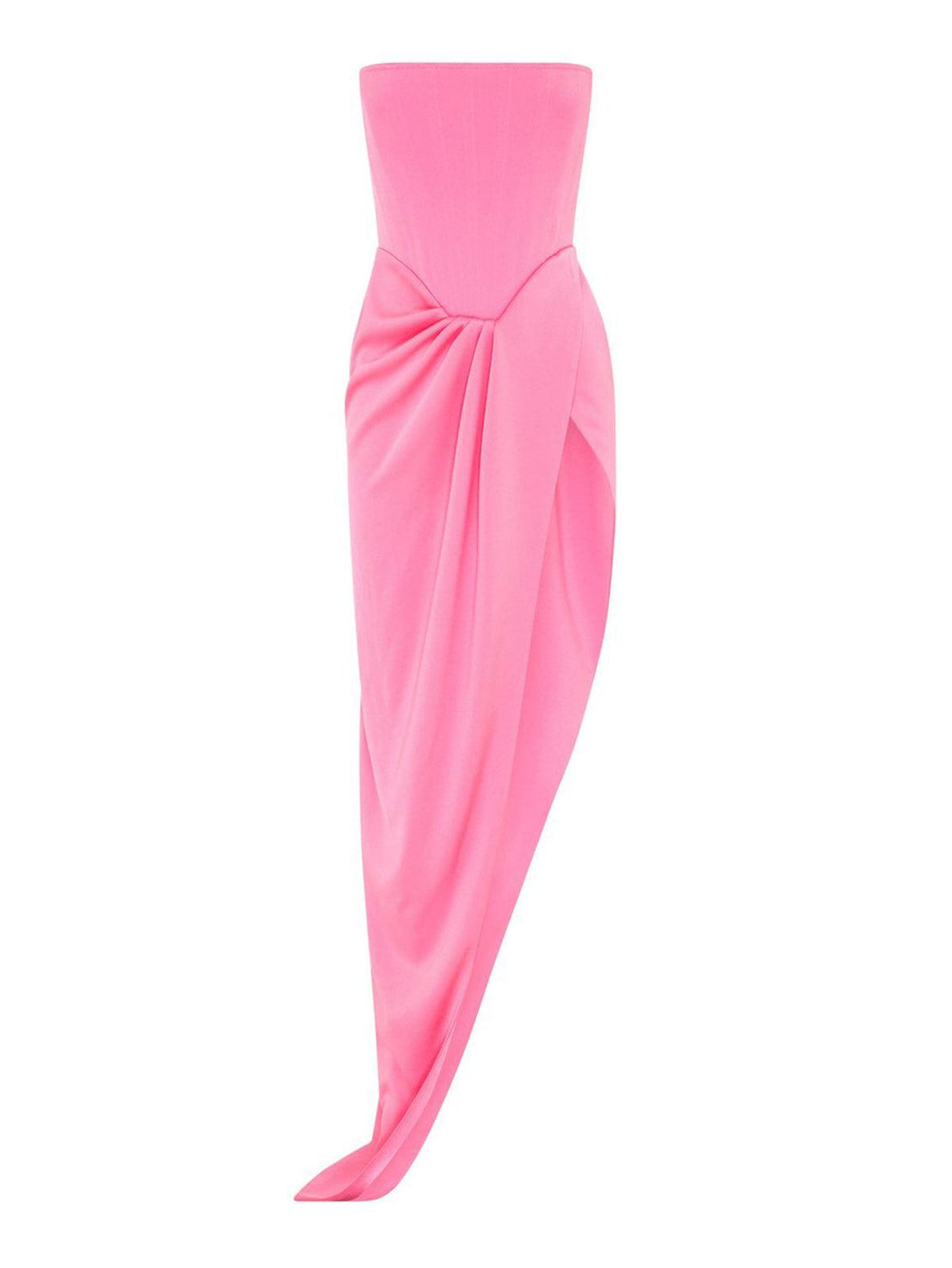 Siena Strapless Corset Split Maxi Dress In Pink - Mew Mews