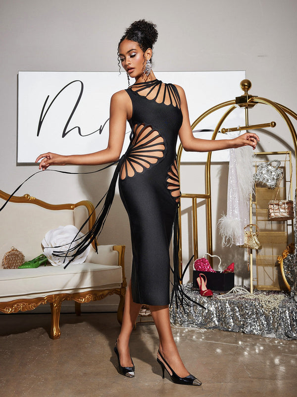 Tafari Cutout Bandage Midi Dress