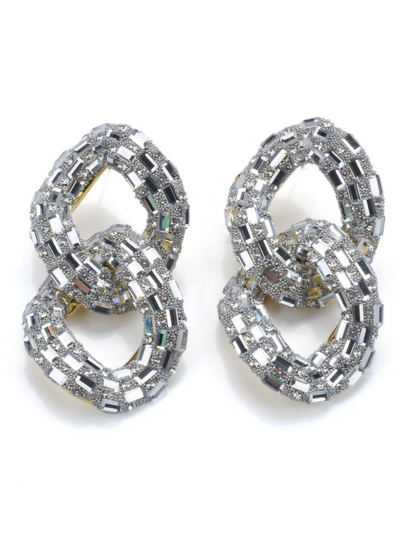 Tyora Circle Crystal Earrings