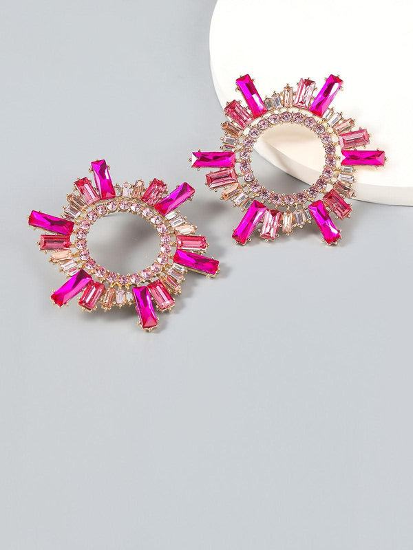 Anisa Crystal Hoop Earrings - Mew Mews Fashion