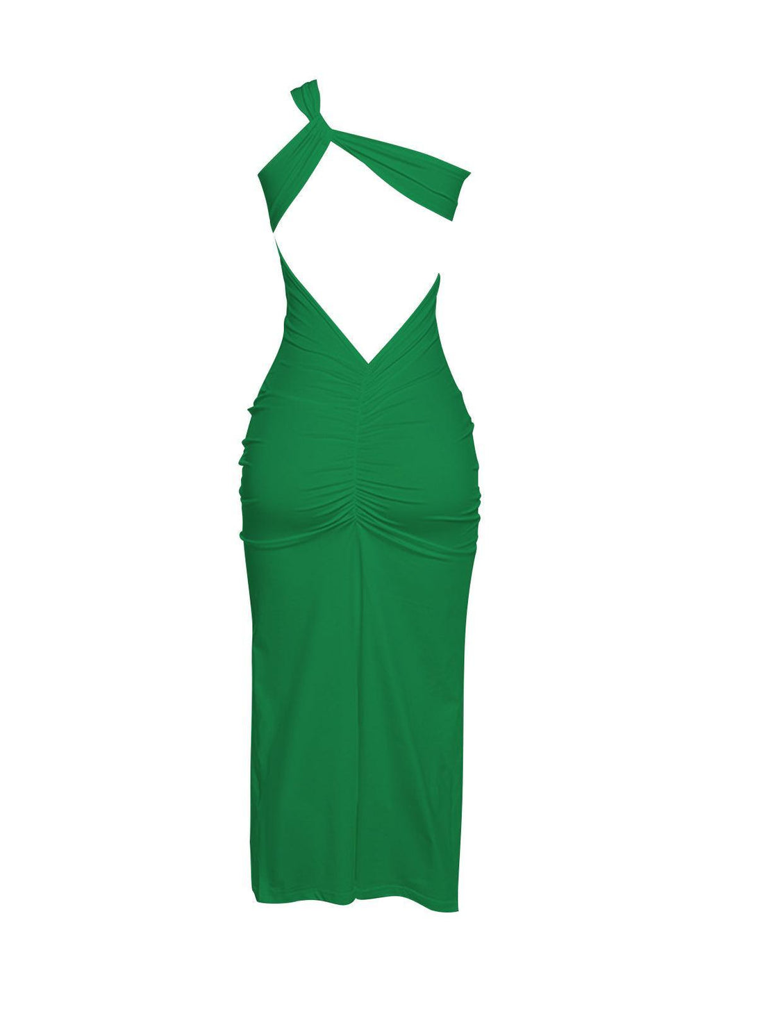 Emi One Shoulder Backless Maxi Dress In Green - Mew Mews Fashion