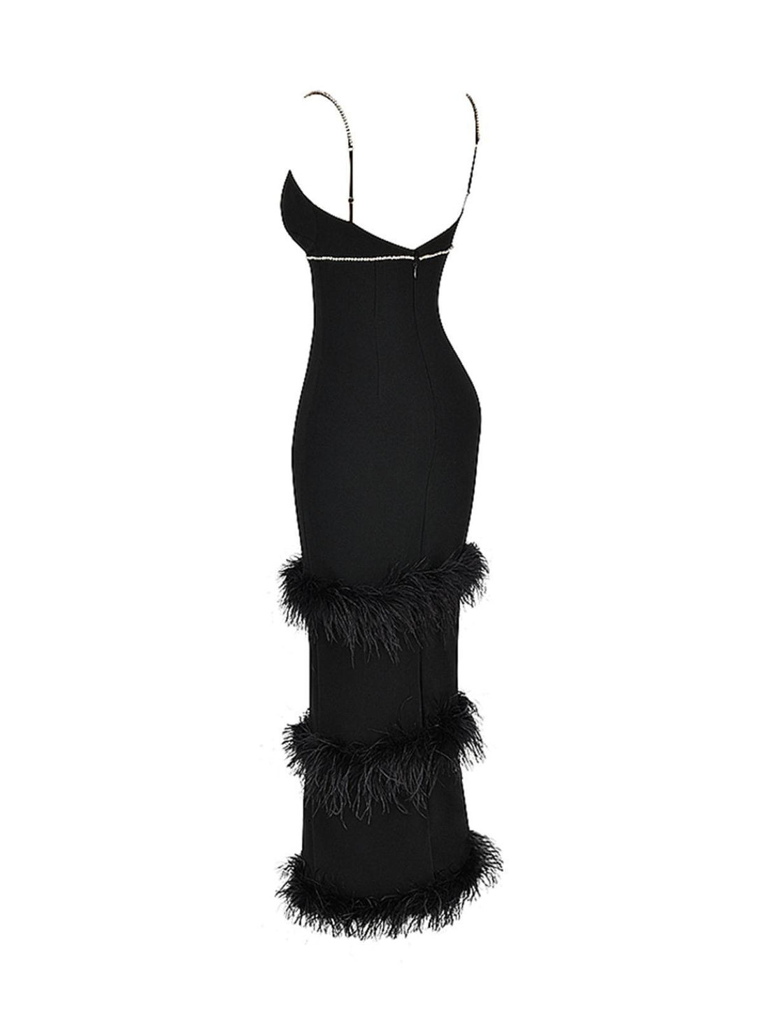 Evolet Rhinestone Feather Bandage Dress - Mew Mews Fashion