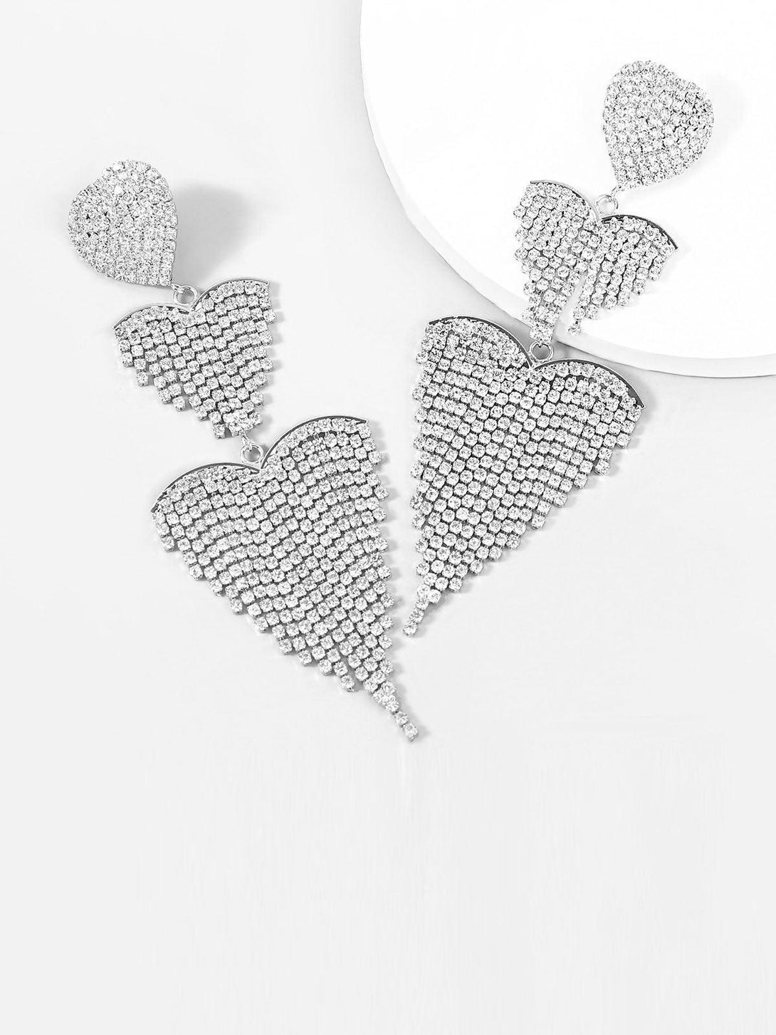 Hazel Heart Tassel Drop Earrings - Mew Mews Fashion