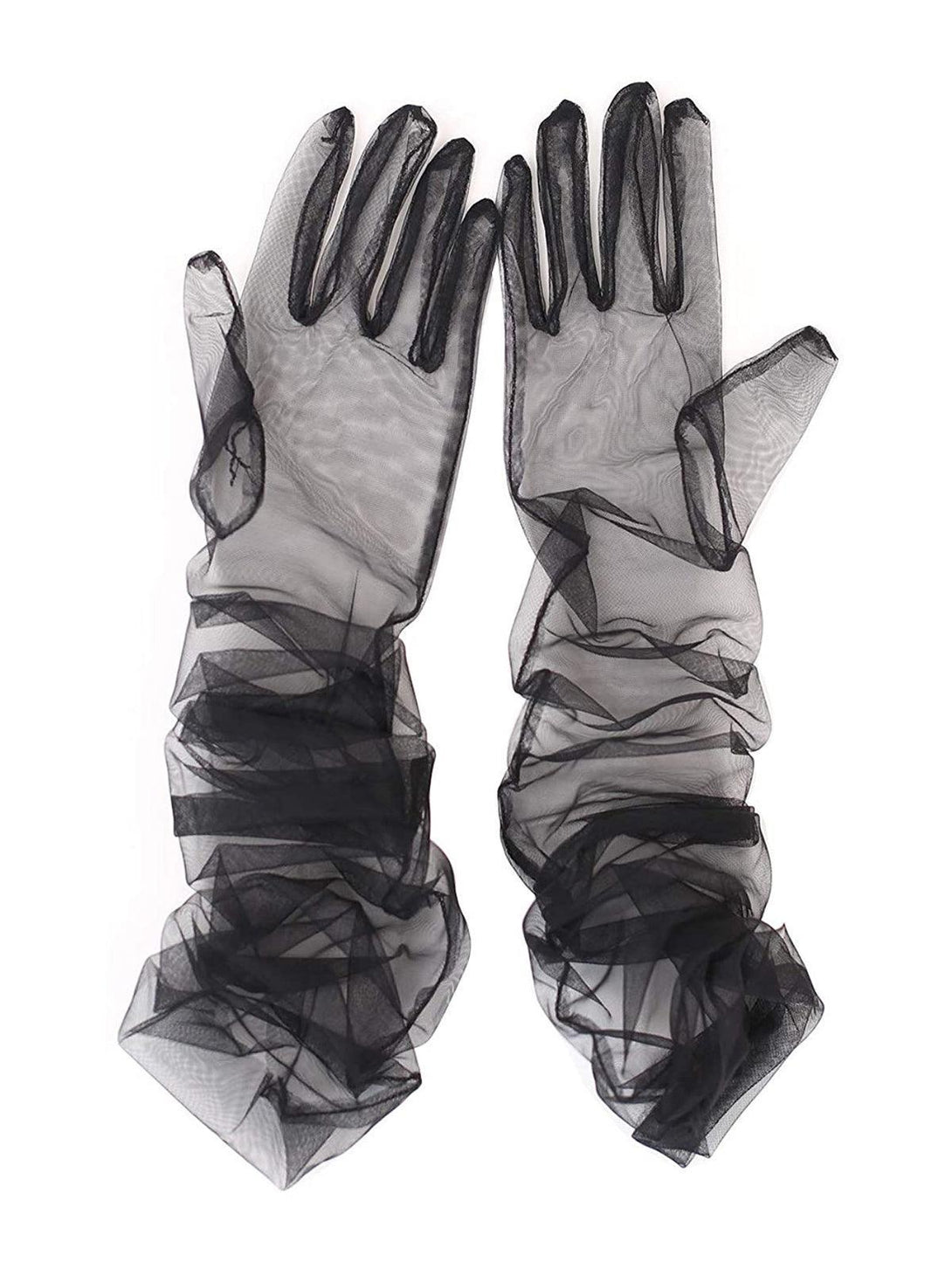 Nia Tulle Gloves In Black - Mew Mews Fashion