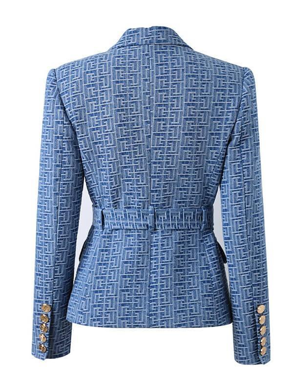 Reshma Jacquard Button Jacket - Mew Mews Fashion