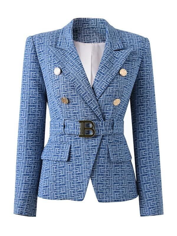 Reshma Jacquard Button Jacket - Mew Mews Fashion