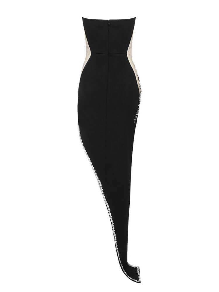 Sabine Strapless Embellished Bandage Dress - Mew Mews Fashion